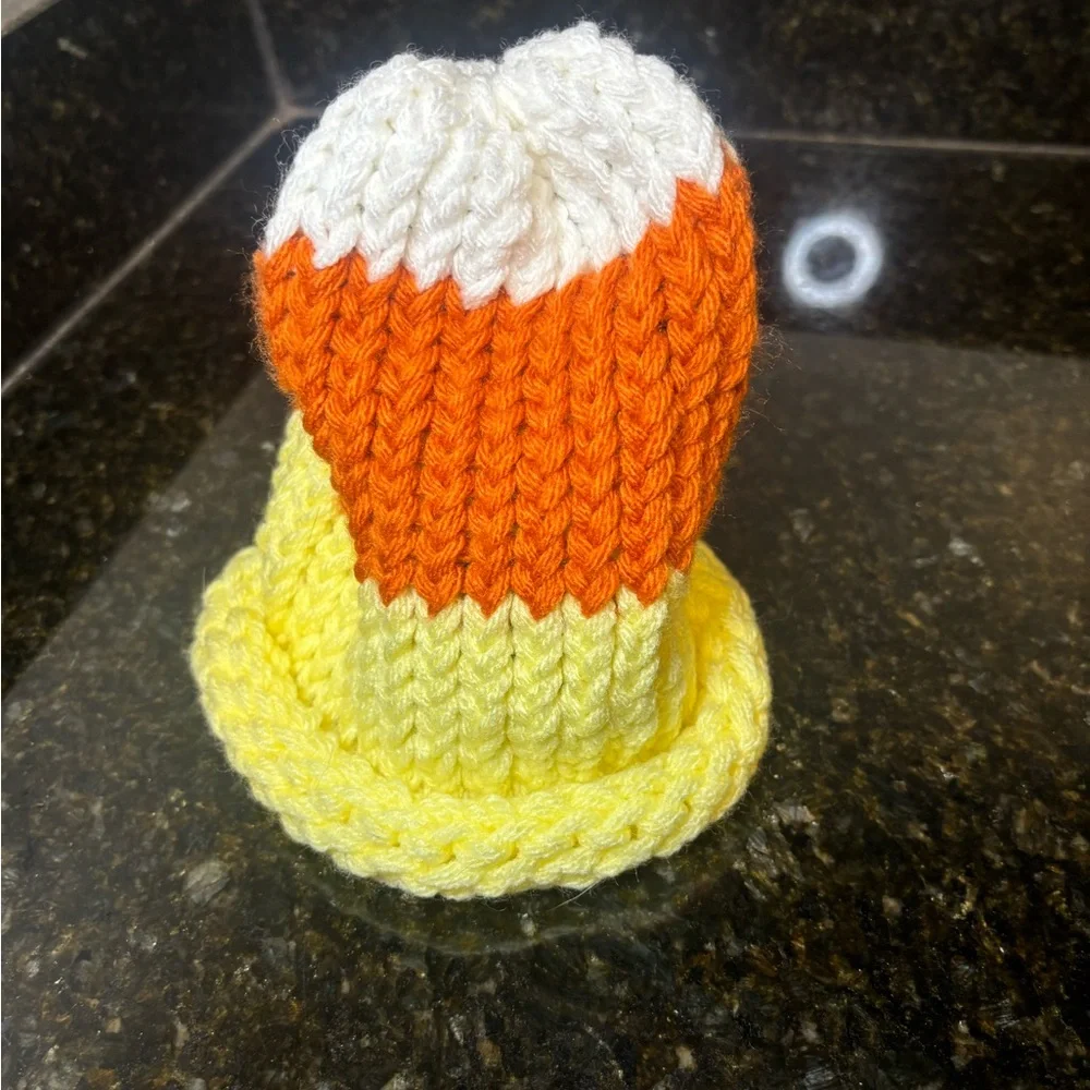 NWOT Infant Candy Corn Knit Beanie